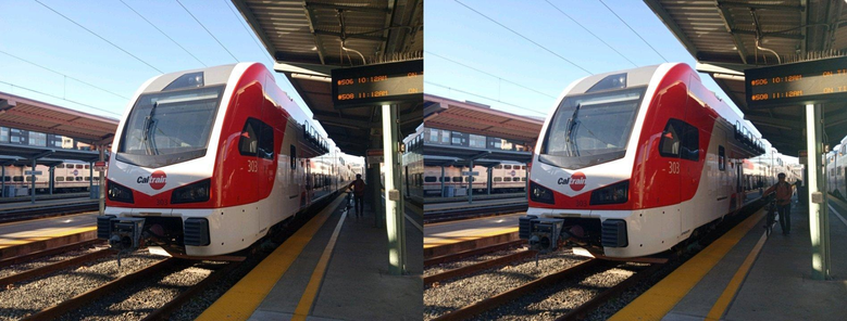 stereographic electric #CalTrain
