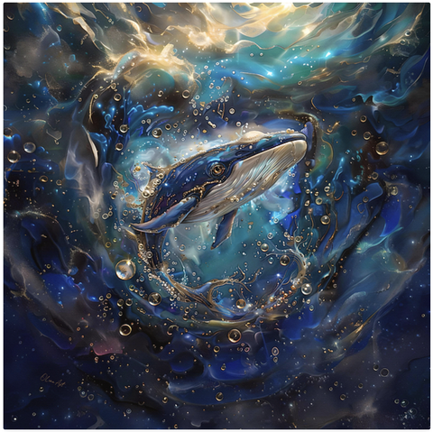 Whale of Wonder Echoes Beneath the Waves

Song of the Sea Whale of Wonder A mesmerizing artwork of a majestic blue whale with gold and bronze embellishments, evoking a sense of wonder and awe.