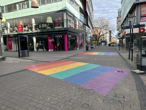 Regenbogenstreifen in Essen