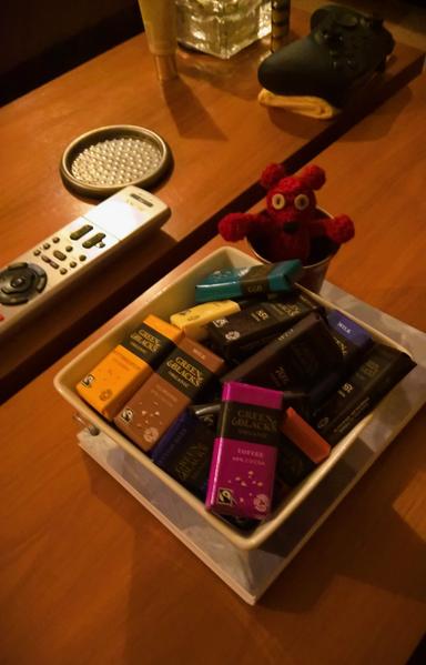 #RedBeanBear and some #ChristmasChocolates; even though #IT's #NotChristmas and #ChristmasIsBullcrap...