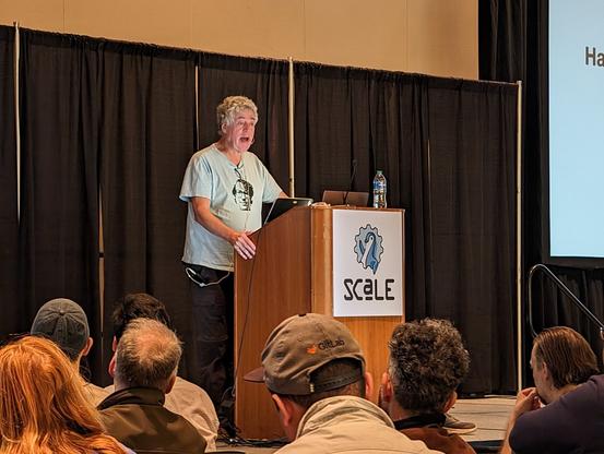 Bill Cheswick talking at SCaLE