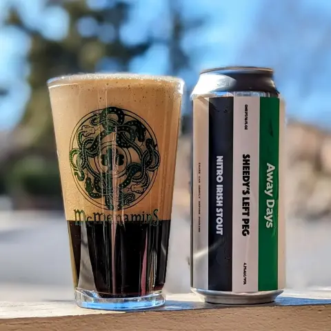 Speedy's Left Peg Nitro Irish Stout from Away Days Brewing of Oregon