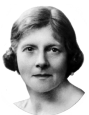 Lois Blake as a younger woman; a white woman with hair combed in a side part