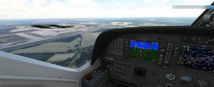 Microsoft Flight Simulator Screenshot of Berlin/Brandenburg with lots of plane plates overlapping.