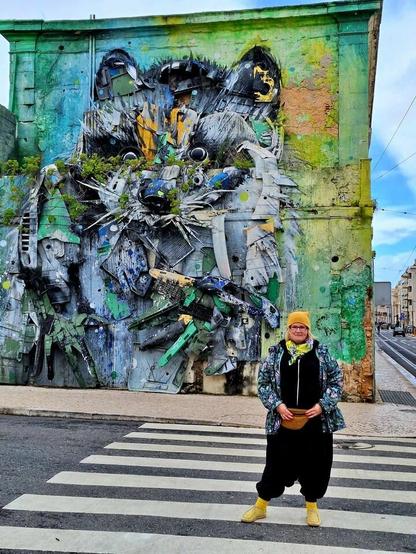 "Raccoon" by Bordalo II in Lisbon, Portugal