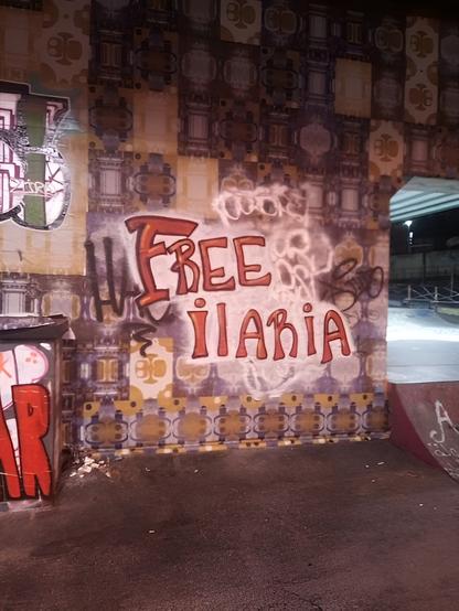 "Free Ilaria" Graffiti