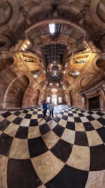A 360 image taken inside Seaton Delaval Hall in North Tyneside