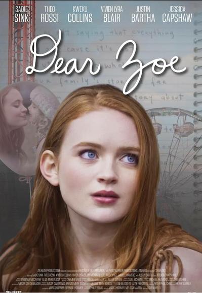 Sadie Sink on the poster for Dear Zoe.