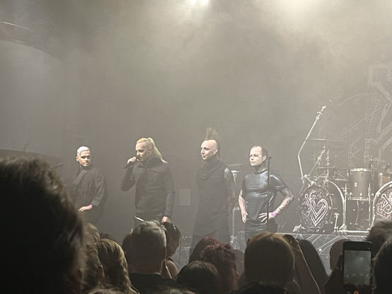 Die Musiker von Lord of the Lost, vor Konzertbeginn.