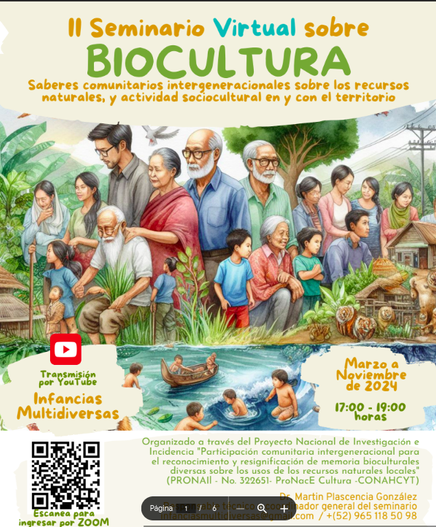 Cartel del II seminario virtual sobre biocultura