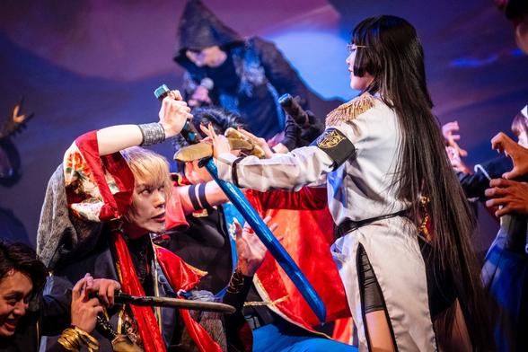 Himari as Perephone in the middle of a multi character fight.