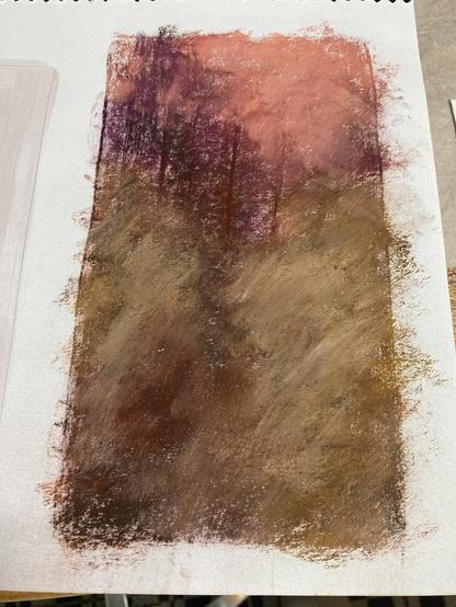 A playbook entry of pastel rough sketch. I'm sure it doesn't look like anything to anyone. That's OK.