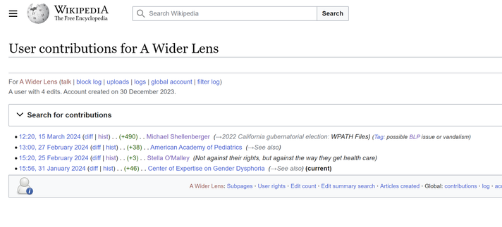 User contributions for A Wider Lens