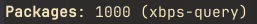 Packages: 1000 (xbps-query)