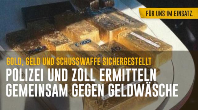 Gemeinsame Ermittlungen von Zoll und Polizei gegen Geldwäsche.
