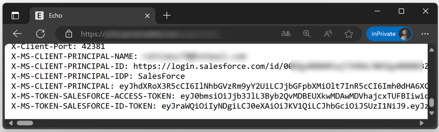 App Service and Easy Auth added HTTP headers