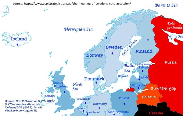 maps - some of the strategic threats, schematic, Scandinavia