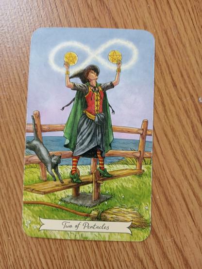 Tarot card 2 of Pentacles