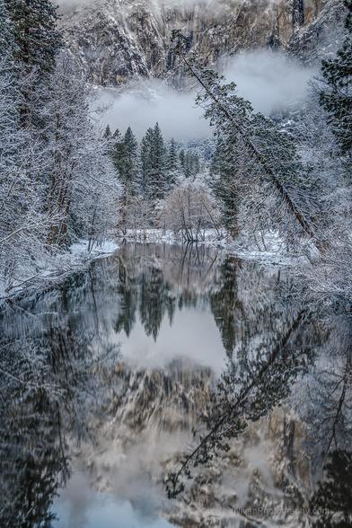 Catching up on more images from our Winter in Yosemite photo workshop last February. We'll be back in 16 days, and snow is accumulating above Horsetail Fall!