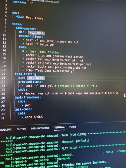 running a taskfile with packer