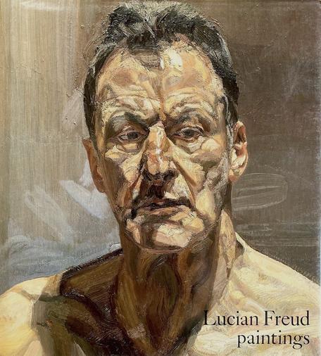A book entitled Lucien Freud Paintings. Cover is self-portrait by the artist Lucien Freud.