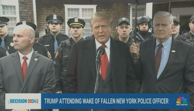 cops behind Trump