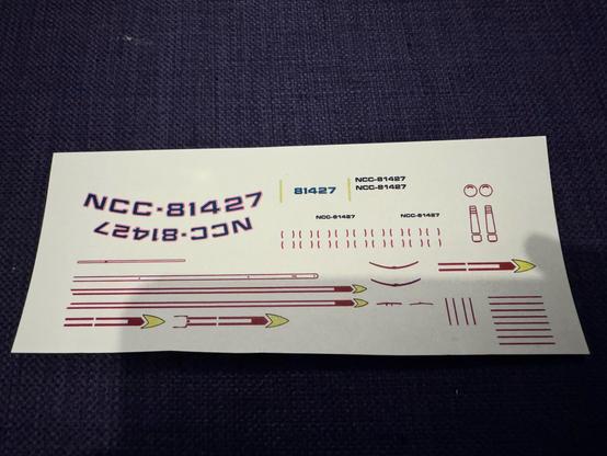 Registry and marking decals for the Galaxy model