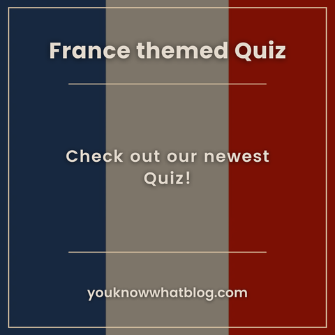 France-themed Quiz questions by you know what blog teaser image with the French flag