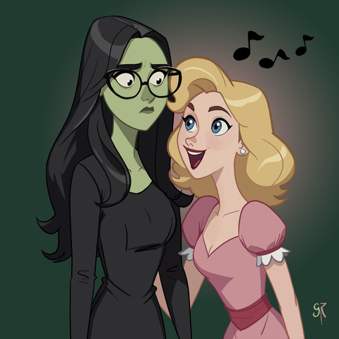 Elphaba and Glinda from the musical Wicked