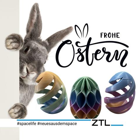 Ostergrüße mit Hasen und Ostereier aus dem 3d Drucker