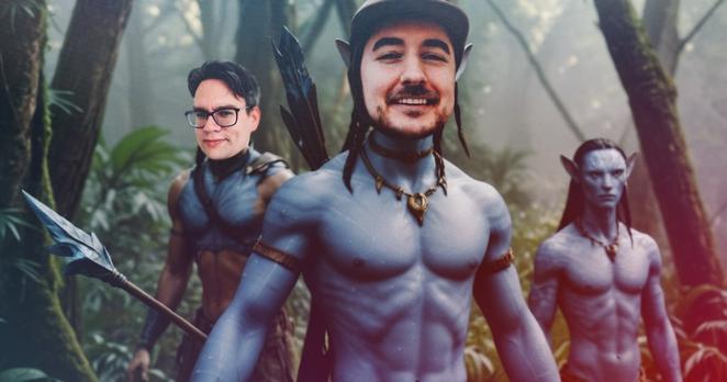 Alexander Voigt & Daniel Pook vom Podcast "Das Letzte Level" (ehemals AreaGames) als Na'vi auf Pandora aus den Avatar-Filmen und Spielen.