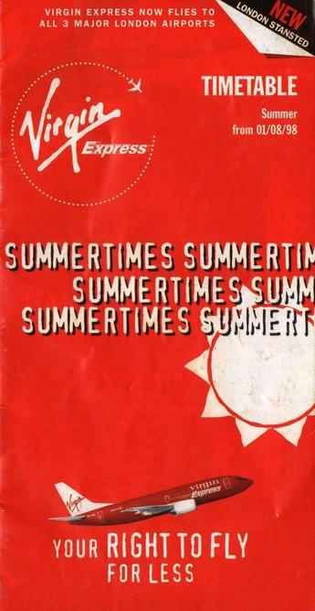 1998 time table for the summers eason. "New London Stansted" serive too.