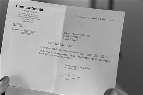 A typed request on official stationary to show up at the police precinct on April 2, 1964.