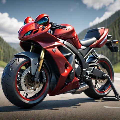 Image of red motorcycle