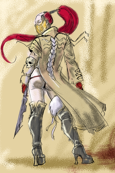Coloured rough sketch of a Blanchitsu-Sister of Silence