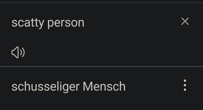 DeepL übersetzt "scatty person" als "schusseliger Mensch".

DeepL translating "scatty person" as "schusseliger Mensch".