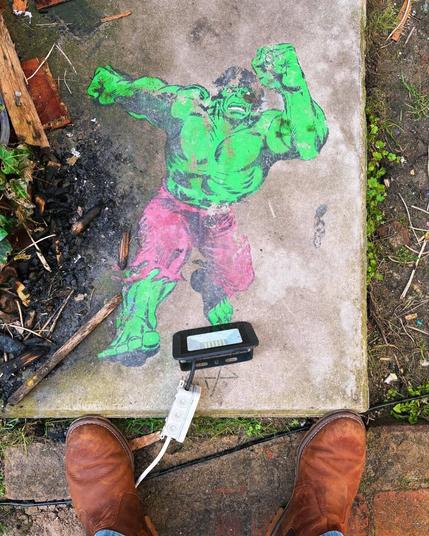 Obra artística en el Jardín Secreto de Ámsterdam