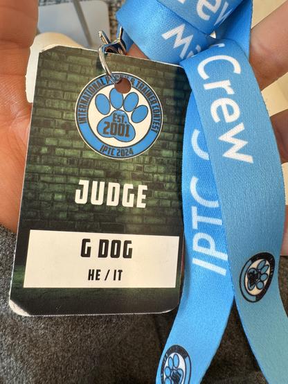 A crew badge for IPTC