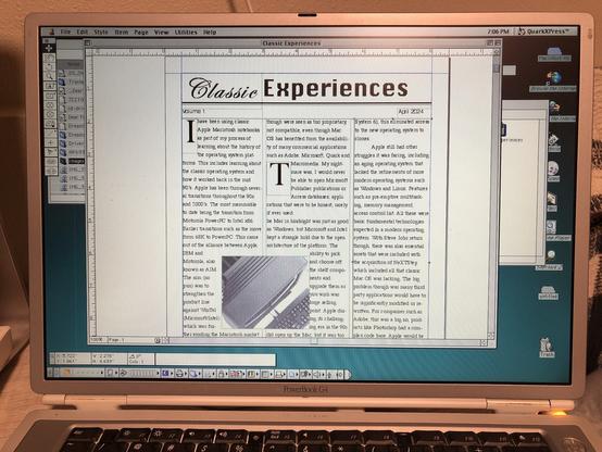 Vintage Mac used for desktop publishing
