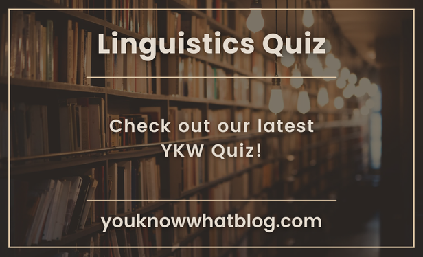 Linguistics Quiz questions by you know what blog teaser image with a library