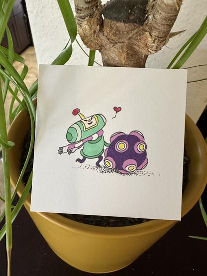 Drawing of Prince protagonist from the Katamari Damacy video games