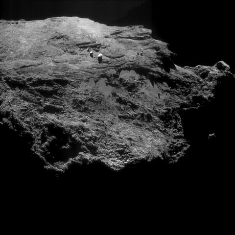 A Rosetta image of a piece of comet 67P.