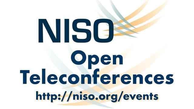 NISO Open Teleconferences logo with URL: http://niso.org/events