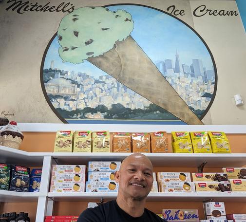 Marlon Payumo, operations manager at Mitchell's Ice Cream