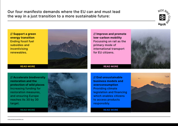 Four demands from POW EU for a more sustainable Europe.