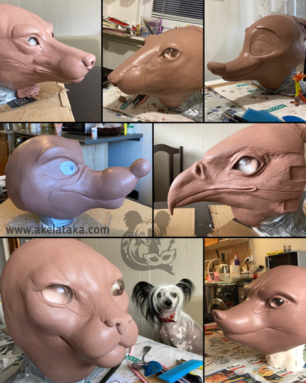 Monster clay models for resin fursuit bases