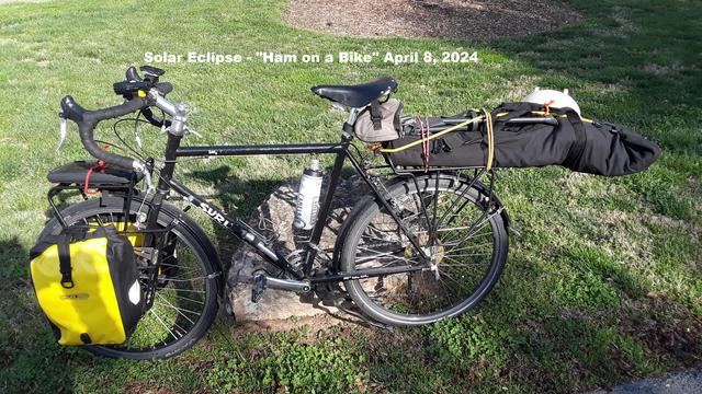 Solar Eclipse "Ham on a Bike" April 8, 2024