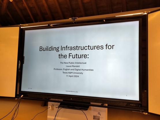 starting slide of Laura Mandell's presentation