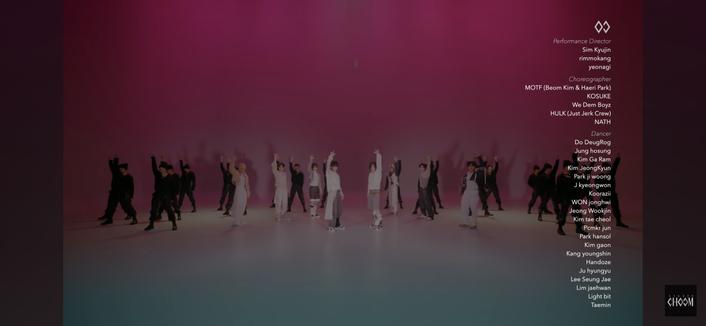 end credits for stray kids performance of LALALALA at Studio Choom. the final dancer in the list of dancers is ... Taemin