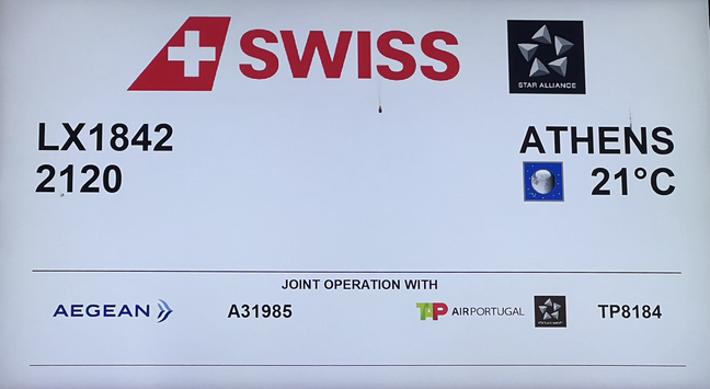 On the way to Athens with Flight LX1842